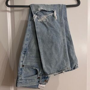 Agolde Light Blue Distressed Women Jeans